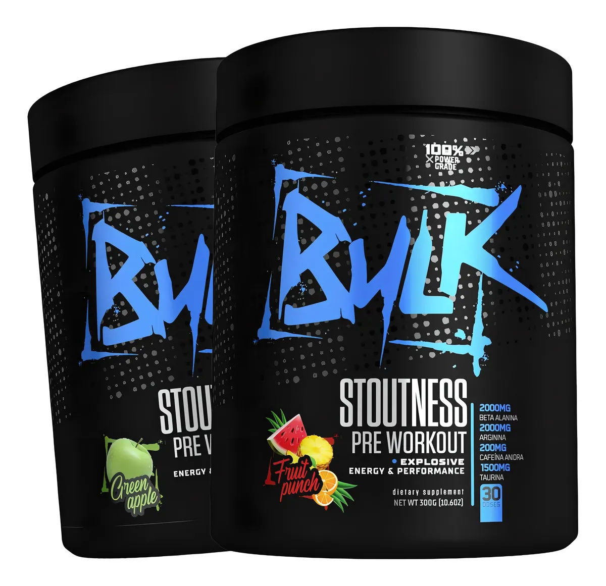 Kit 2x Pré Treino Bulk Nutrition Stoutness