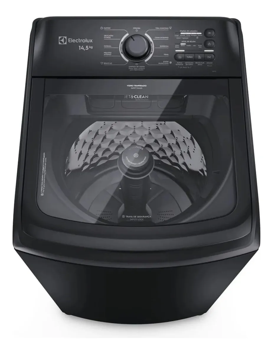 Máquina de Lavar Electrolux 14,5kg Preta