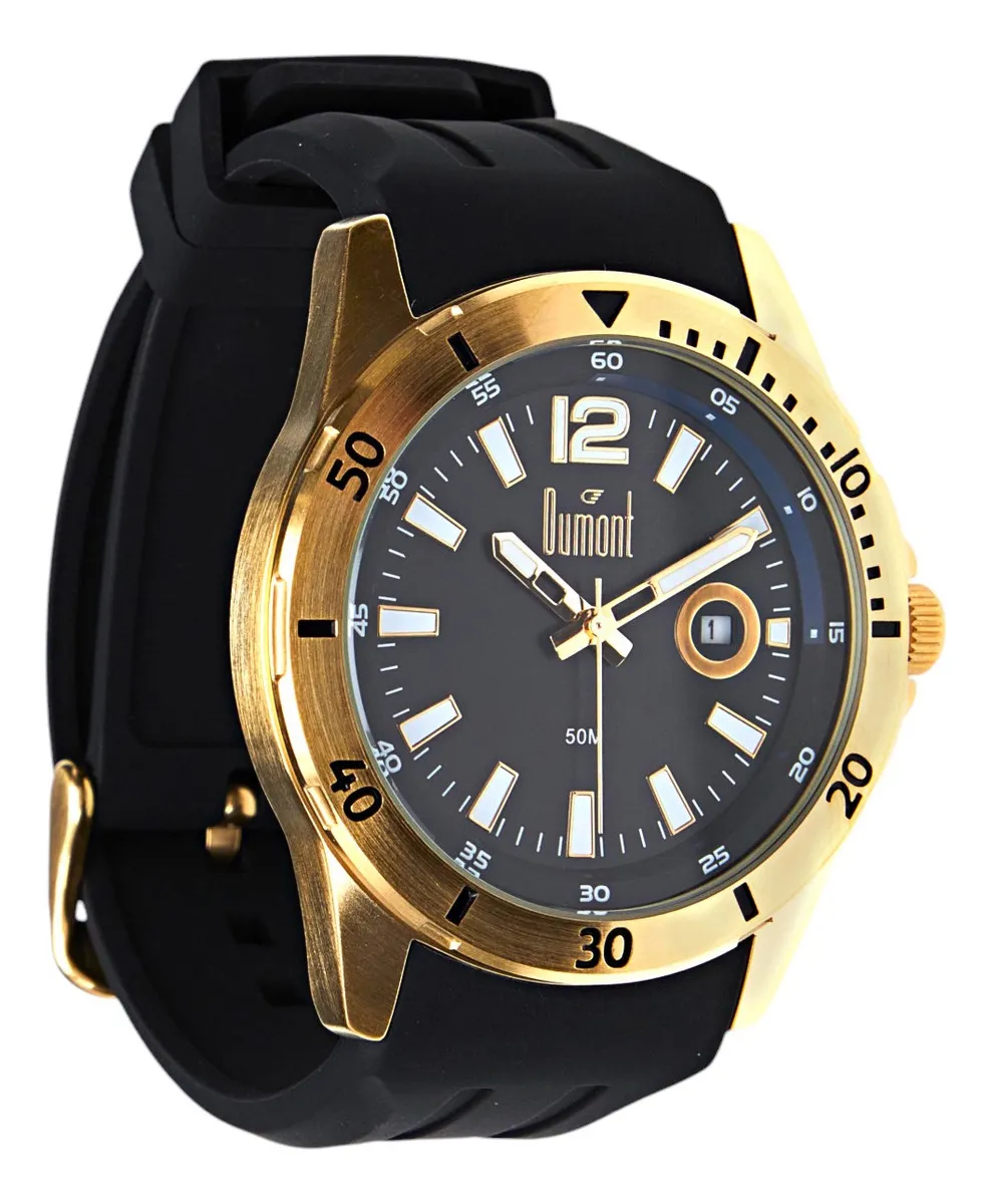 Relógio Analógico Berlim Dourado E Preto