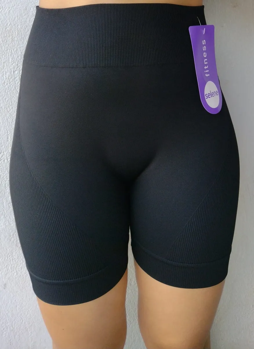 Short Selene Sem Costura Bermuda Sem Transparência