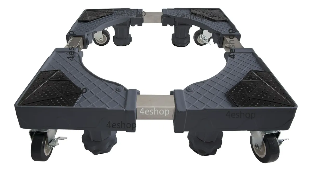 Suporte Geladeira Maquina De Lavar Lava E Seca 4 Pé 4 Roda