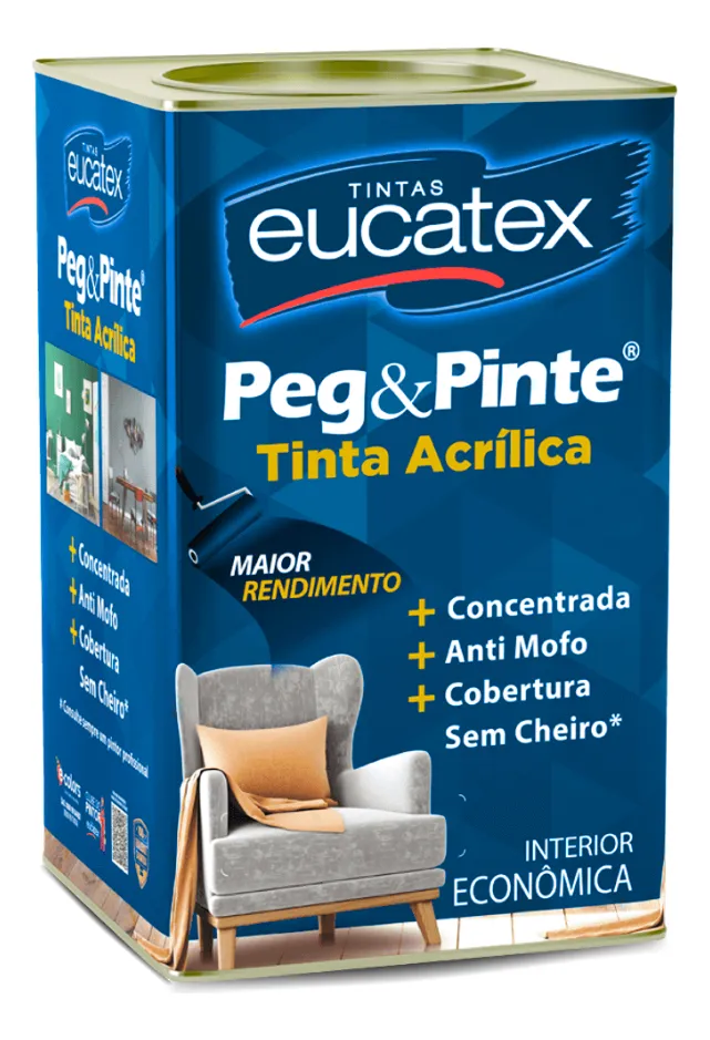Tinta Peg & Pinte Antimofo Sem Cheiro Cores 1 8 L