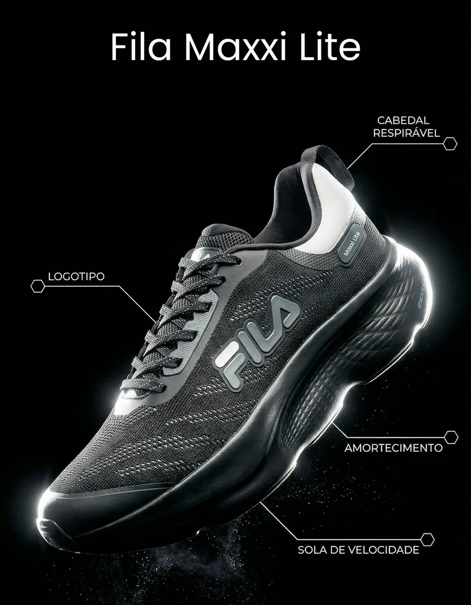 Tênis Fila Maxxi Lite Masculino Leve Confortável