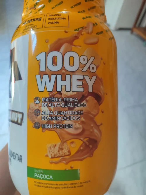 100% Whey Max Titanium X Dr. Peanut 900g Paçoca Max Titanium