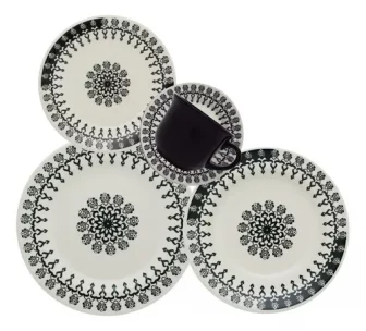 Aparelho De Jantar Oxford Cerâmica Folk 20 Pç Cor Estampado