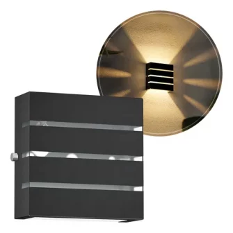 Arandela Parede Muro Externa Interna Slim Alumínio Moderna Para Lâmpada G9 Preto...