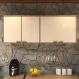 Armário Suspenso Aéreo Para Cozinha 4 Portas Off White