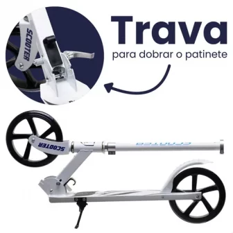 Atentu patinete infantil menina menino adulto adolescente dobrável cor branco