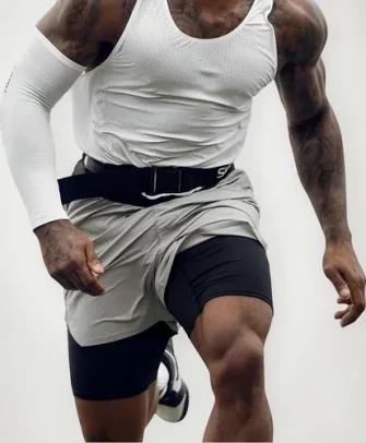 Bermuda 2 Em 1 Short Duplo Com 2 Bolso Laterais E 1...