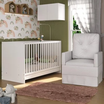 Berço 3 Em 1 Com Poltrona E Armário 2 Por Multimóveis Mp4147...