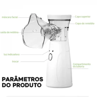 BML Nebulizador Portátil Ultrassônico Mini Inalador Silencioso para Adultos e Crianças -...