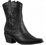 Bota Feminina Texana Bico Fino Cano