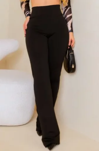 Calça Legging Flare Bailarina Leg Boca De Sino Cintura Alta