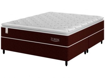 Cama Box Queen (Box + Colchão) Plumatex de Mola - Ensacada 53cm...