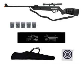 Carabina Espingarda De Pressão Cbc New Jade 5.5+ Super Combo