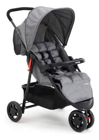 Carrinho De Passeio Para Bebê Delta Até 15kg Cinza Voyage