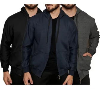 Casaco Moletom Blusa De Frio Masculino Ziper Aberto
