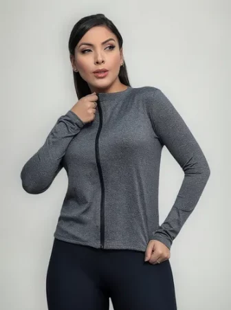 Casaquinho Fit Blusa Treino Proteção Solar Uv Praia Academia