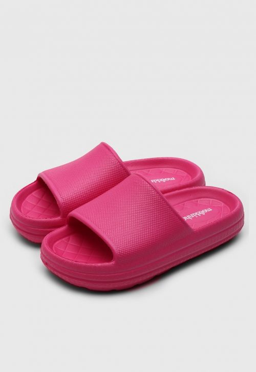 Chinelo Slide Molekinha Infantil Liso Rosa