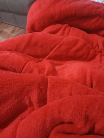 Coberdrom Coral Queen Size Manta E Sherpa Lã De Carneiro Cor Vermelho...