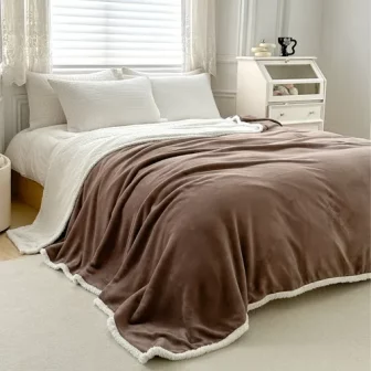 Cobertor Casal Everest D Face Manta Flannel Sherpa Lã De Car