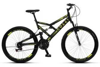 Colli GPS 148-73D Dupla Suspensão Bicicleta Masculina e Feminina Aro 26 Freios...