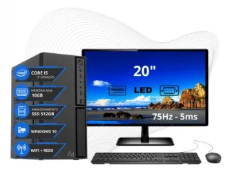 Computador Completo I5 16gb Ssd 512gb Monitor Mouse Teclado 16 Gb