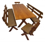 Conjunto Mesa Madeira Maciça