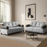 Conjunto Sofá 3×2 Lugares Leona Em Linho