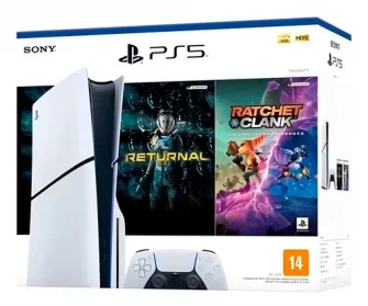 Console PlayStation 5 Midia Fisica Slim Branco 1TB Returnal e Ratchet e...