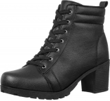 Coturno Feminino Bota Tratorada Salto Baixo Confortável