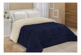 Edredom Sherpa Coberdrom Cor Marinho