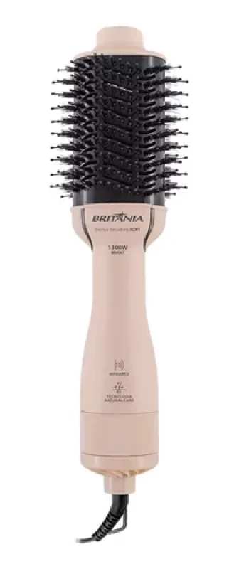 Escova Secadora de Cabelos Britânia Bec07r Soft 4 Em 1 1300w Cabo...