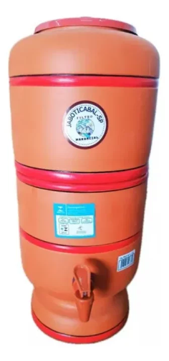 Filtro De Barro 10 Litros Vela Tripla Ação Agua Alcalina