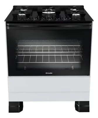 Fogão Mueller 5 Bocas Branco Com Tripla Chama Mfv5bf