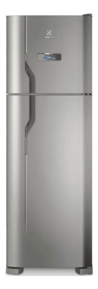 Geladeira Electrolux Frost Free 371L Turbo Congelamento Duplex Cor Inox DFX41