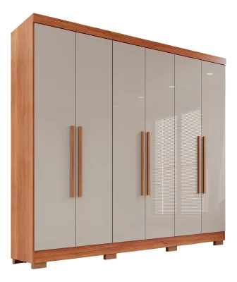 Guarda-roupa Casal 6 Portas 2 Gavetas França Wt