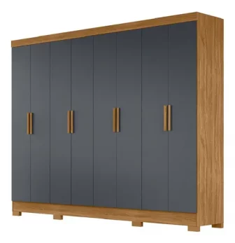 Guarda Roupas Casal 8 Portas 4 Gavetas Diplomata Casal Moval Freijó e...