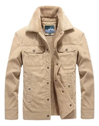 Jaqueta Bomber De Sarja Forrada Slim Fit Importada Frio