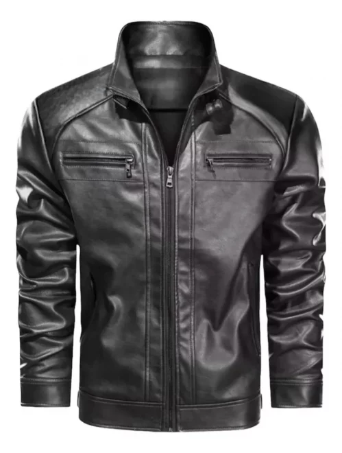 Jaqueta De Couro Masculino Slim