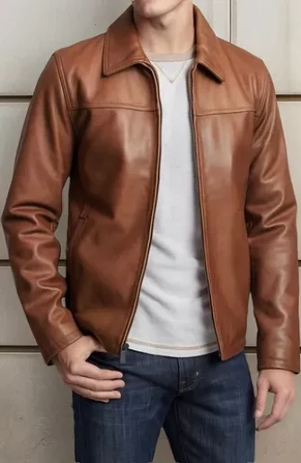 Jaqueta Masculina De Couro Bovino 100% Clássica Tradicional