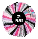 Kit 24 Pares Meia Soquete