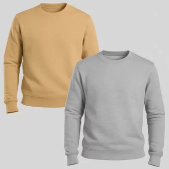 Kit 2 Blusa Moletom Masculino Gola Careca Algodão Premium