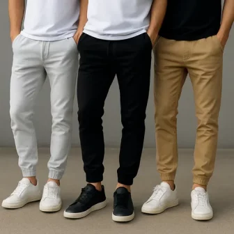 Kit 3 Calça Jogger Masculina Sarja Com Punho Streetwear