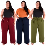 Kit 3 Calça Pantalona Plus Size
