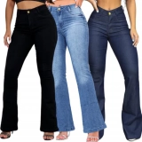 Kit 3 Calças Feminina Jeans Flare