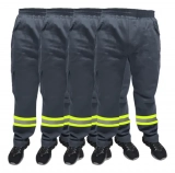 Kit 4-calça De Uniforme Brim