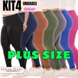Kit 4 Calças Legging Plus Size