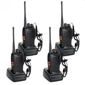 Kit 4 Radio Walk Talk Comunicador 16 Ch 12km Baofeng 777s Ht