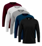 Kit 5 Camiseta Manga Longa Masculina